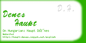 denes haupt business card